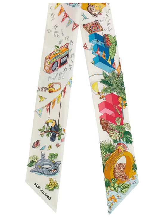 26FW 살바토레 페라가모 머플러/스카프 3212810795108 MULTICOLOURED WHITE