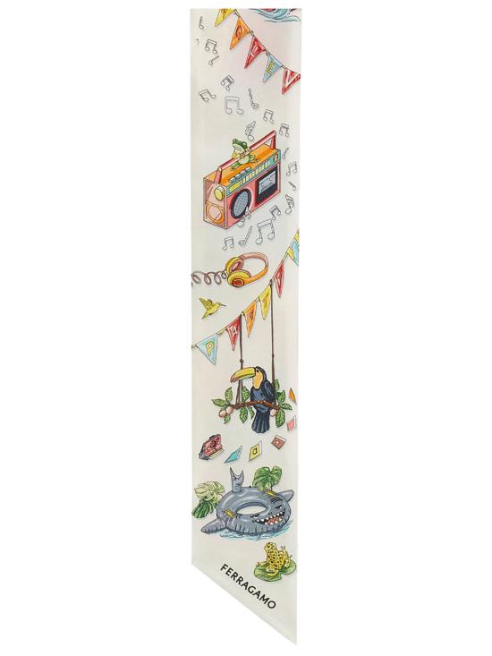 26FW 살바토레 페라가모 머플러/스카프 3212810795108 MULTICOLOURED WHITE - SALVATORE FERRAGAMO