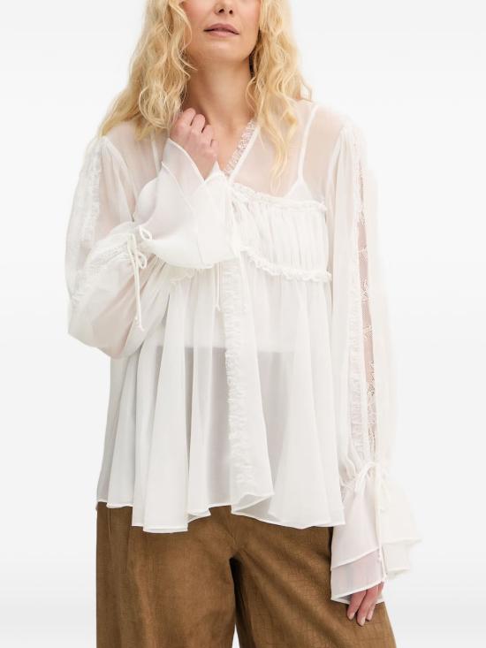 26SS 핑코 블라우스 106649A337Z05 BIANCO