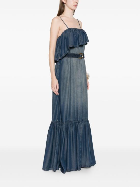 26SS 핑코 미디 원피스 106626A388PJC DENIM MEDIO SCURO - PINKO