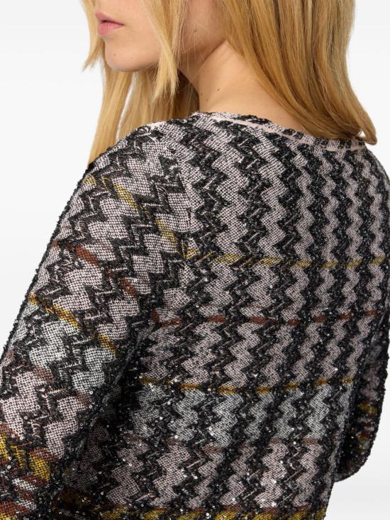 25FW 미소니 미디 원피스 DS25WG0ZBK01CKSM9T1 Patterned - MISSONI