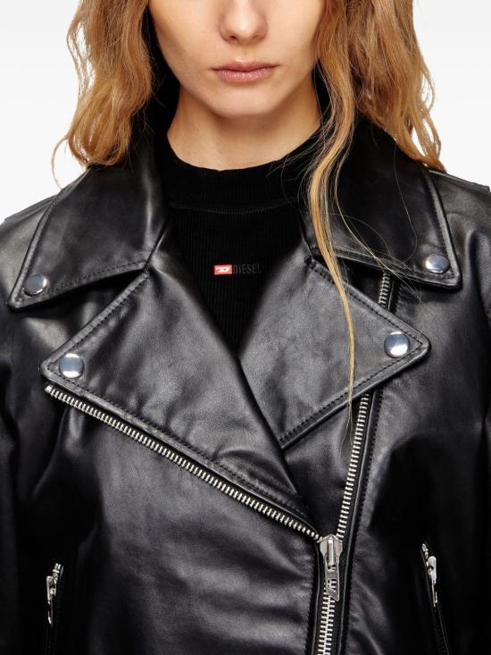 26SS 디젤 L-UNATIC 왁스드 레더 자켓 A219020CECH9XX Black - DIESEL