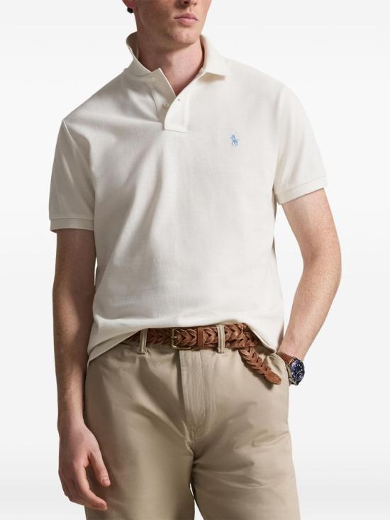 26SS 랄프 로렌 폴로 티셔츠 710680784519ANTIQUECREAMC7114 White - RALPH LAUREN