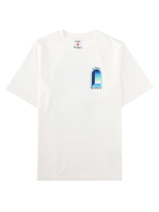 26FW 카사블랑카 반팔 티셔츠 MPF26JTS001 14GRADIENTARCH WHITE