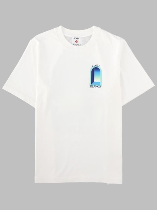 26FW 카사블랑카 반팔 티셔츠 MPF26JTS001 14GRADIENTARCH WHITE - CASABLANCA