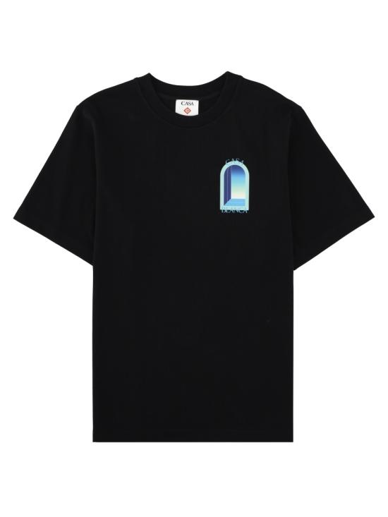 26FW 카사블랑카 반팔 티셔츠 MPF26JTS001 15GRADIENTARCH BLACK