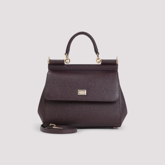 26FW 돌체앤가바나 미디움 시실리 핸드백 BB6003 B10018M073 BORDEAUX - DOLCE & GABBANA