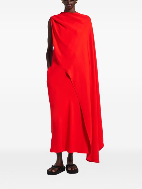 26SS 발렌시아가 미디 원피스 872272 TUN34 3941 SUNSET RED - BALENCIAGA