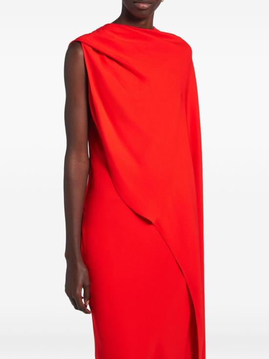 26SS 발렌시아가 미디 원피스 872272 TUN34 3941 SUNSET RED - BALENCIAGA