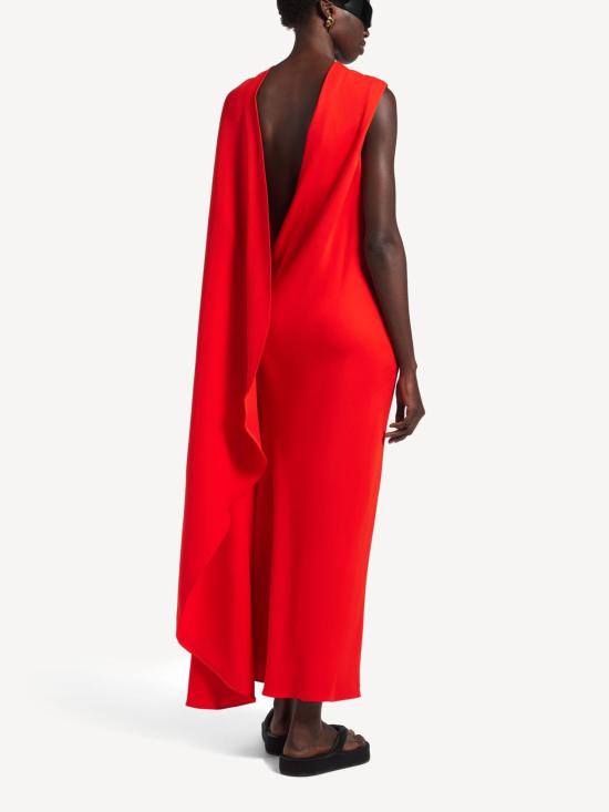 26SS 발렌시아가 미디 원피스 872272 TUN34 3941 SUNSET RED - BALENCIAGA