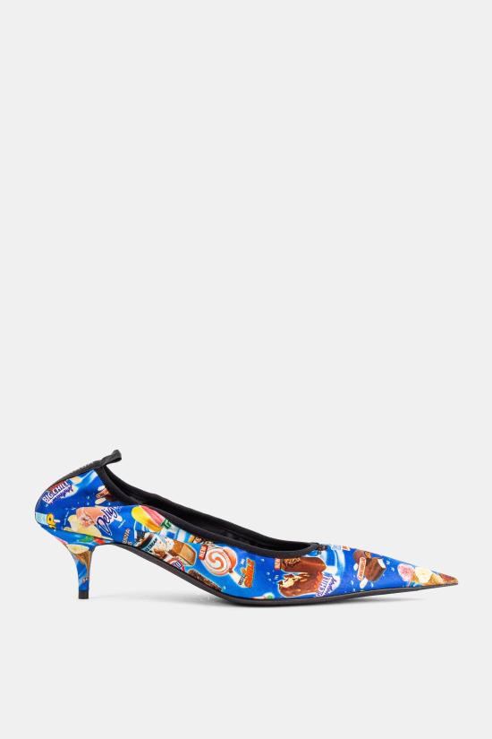 26SS 발렌시아가 새틴 애비뉴 스크런치 펌프스 845913 W14G1 41111 BLUE BLK GREY