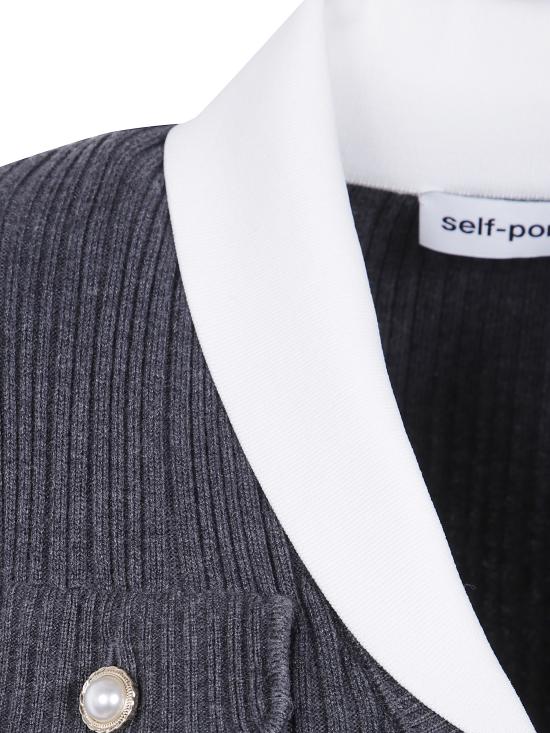 26FW 셀프 포트레이트 가디건 PF26131T GREY - SELF PORTRAIT