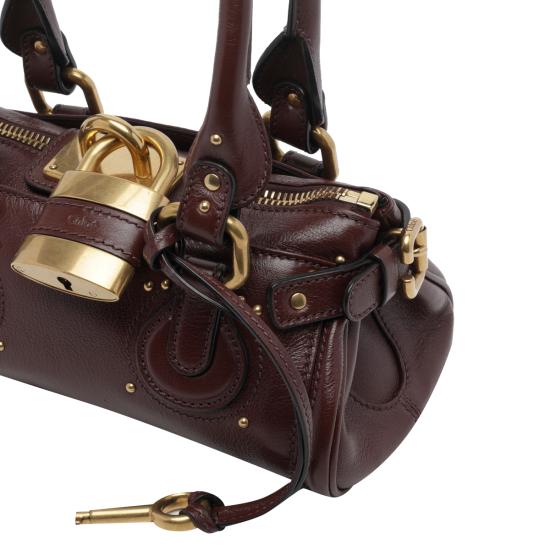 26FW 끌로에 스몰 그레인드 레더 패딩턴 백 CH26SS805P75 27M Brown - CHLOE