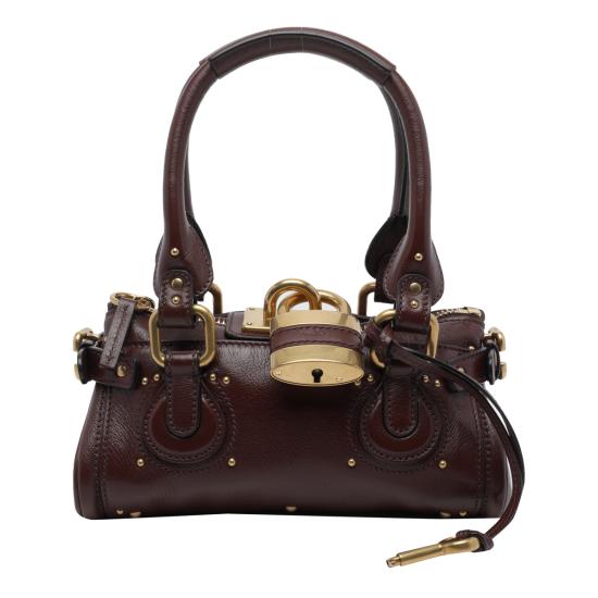 26FW 끌로에 스몰 그레인드 레더 패딩턴 백 CH26SS805P75 27M Brown