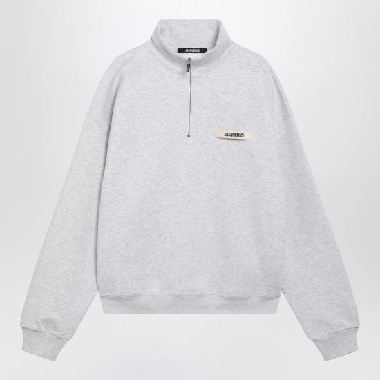 26FW 자크뮈스 하프 집업 스웨트 셔츠 SSM00313AJ00174 Grey