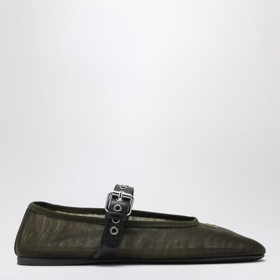 26FW 미우미우 플랫 슈즈 5F373E005099 Green