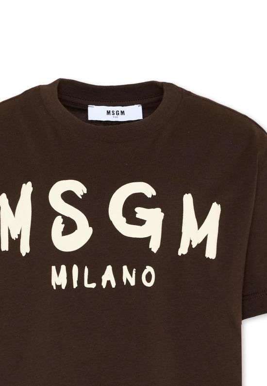 26FW [키즈] 엠에스지엠 티셔츠 F6MSJUTH010 943 BROWN - MSGM