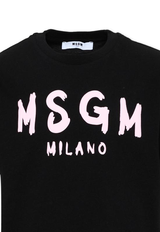 26FW [키즈] 엠에스지엠 티셔츠 F6MSJUTH010 MS092 BLACK - MSGM