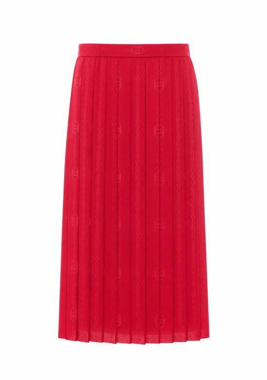 26FW 구찌 롱 스커트 865115 ZAM486199 Red