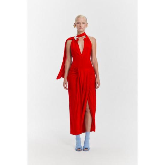 26SS 비베타 롱 원피스 VS1AB0304TE128 4802 ROSSO
