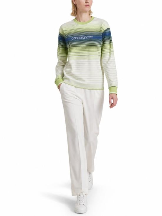 26SS 카사블랑카 긴팔 티셔츠 W SS26 JTP 511 01CASABLANCATEXT Multicolor - CASABLANCA