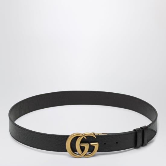 26SS 구찌 더블 G 버클 리버시블 레더 벨트 627055CAO2T Black