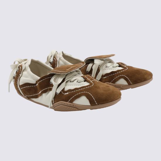 26FW 아크네 스튜디오 스니커즈 AD0941 DZ2 OFF WHITE BROWN - ACNE STUDIOS
