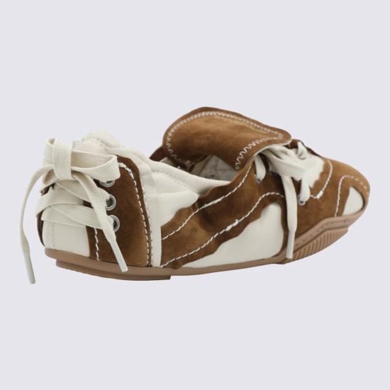 26FW 아크네 스튜디오 스니커즈 AD0941 DZ2 OFF WHITE BROWN - ACNE STUDIOS