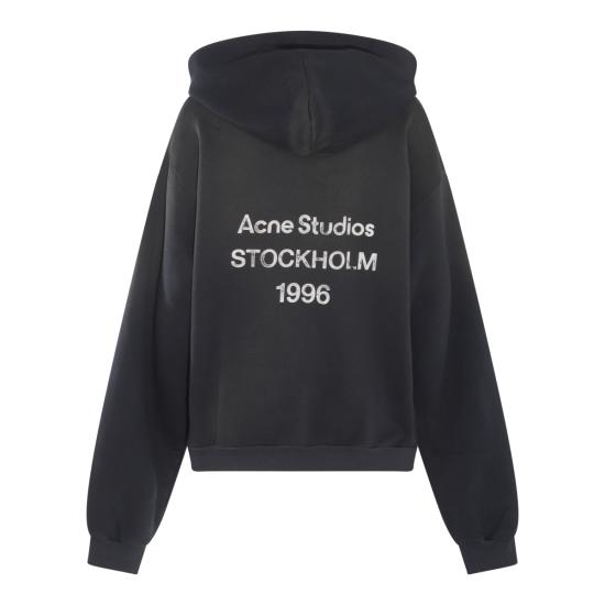 26FW 아크네 스튜디오 로고 후드 스웨터 CI0136 900 BLACK - ACNE STUDIOS