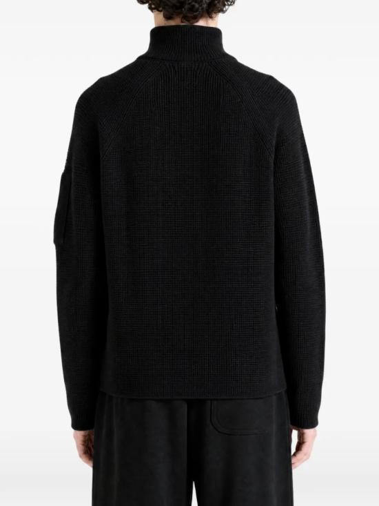 26FW 씨피 컴퍼니 스웨터 21CMKN058A 110754A 999 Black - C.P. COMPANY