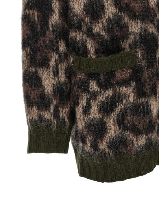 26FW 알13 가디건 R13WY198Y300BBROWNLEOPARDMOHAIR - R13