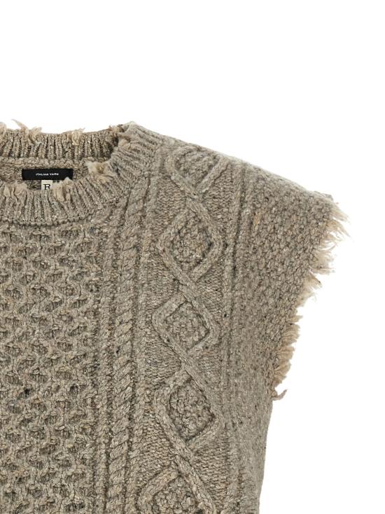 26FW 알13 베스트 R13WY228Y290ALIGHTHEATHERGREYTWEED Gray - R13