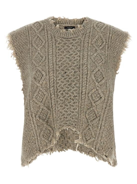 26FW 알13 베스트 R13WY228Y290ALIGHTHEATHERGREYTWEED Gray