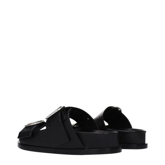  질샌더 뮬/슬리퍼 질 샌더 블랙 가죽 슬리퍼 - JIL SANDER