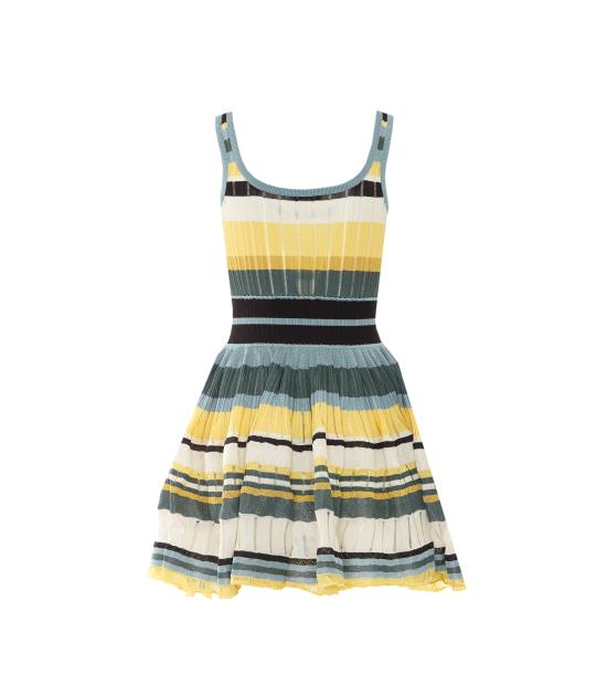 26FW 알라이아 미디 원피스 AA9R3100K266D 908 Multicolor - ALAIA