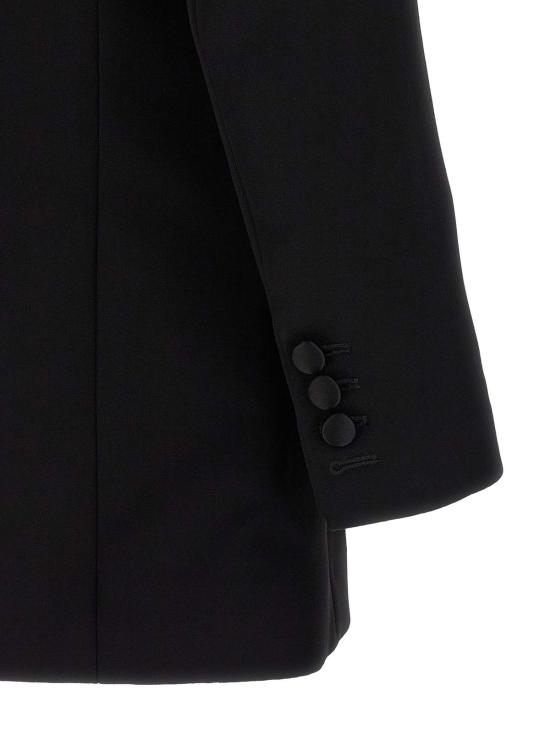  발망 수트 자켓 싱글 브레스티드 아워글래스 블레이저 블랙 - BALMAIN