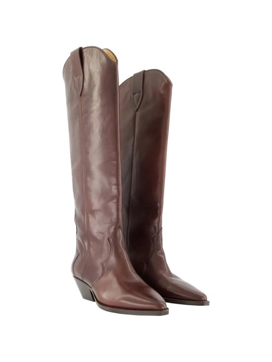 26FW 이자벨마랑 DENVEE 덴비 레더 웨스턴 부츠 BT0001FA D3A33S 50MY MAHOGANY - ISABEL MARANT