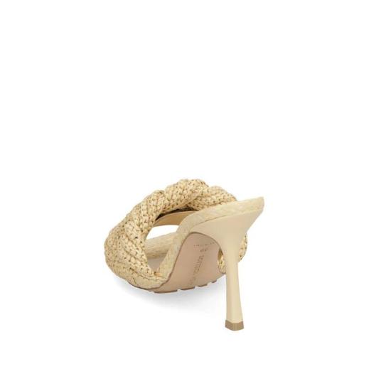  보테가베네타 뮬/슬리퍼 보테가 베네타 라피아 뮬 베이지 - BOTTEGA VENETA