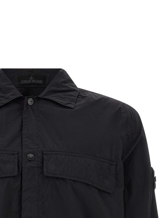 26FW 스톤 아일랜드 셔츠 배지  고스트 와 블라우스 블랙 - STONE ISLAND