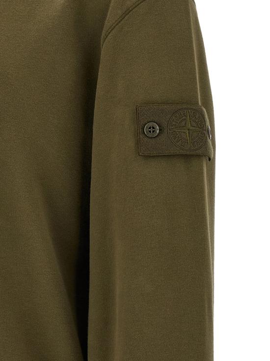 26FW 스톤 아일랜드 긴팔 티셔츠 배지  고스트 스웨트셔츠 그린 - STONE ISLAND