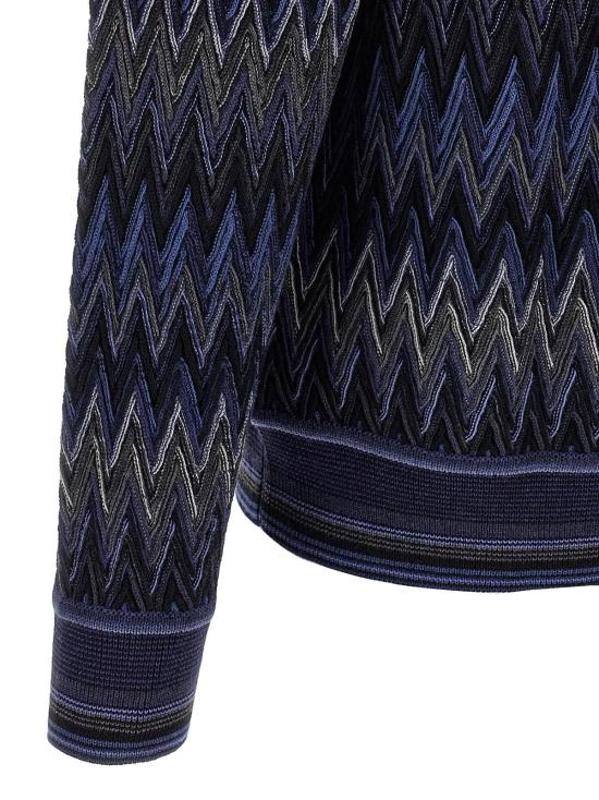  미소니 가디건 미쏘니 블루 울 - MISSONI