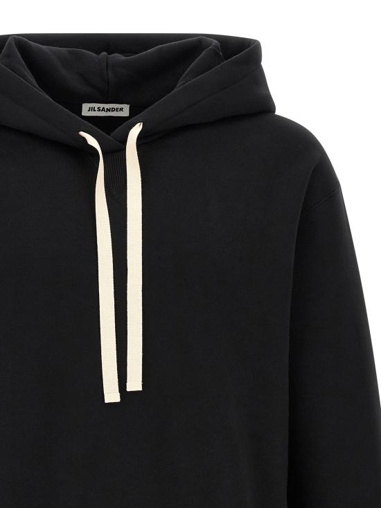 26FW 질샌더 긴팔 티셔츠 면 후드티 블랙 - JIL SANDER