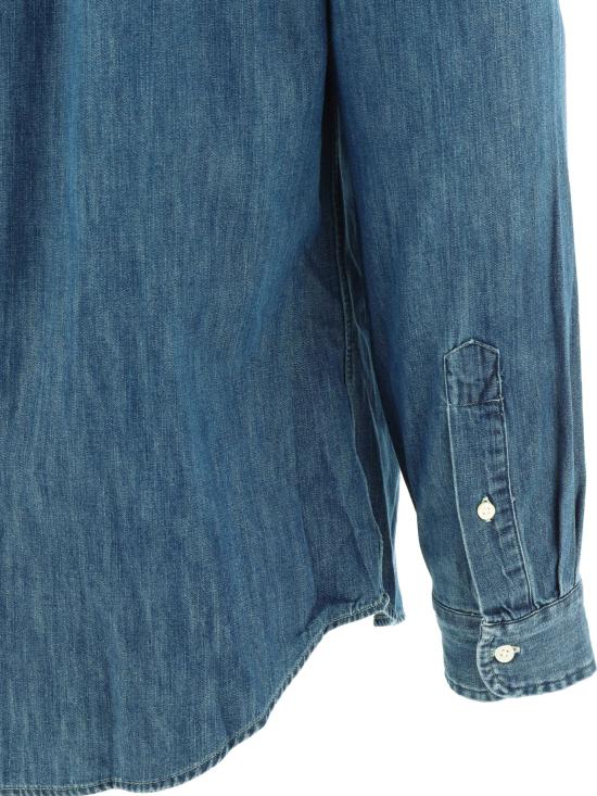 26FW 폴로 랄프로렌 셔츠 로고가 새겨진 맞춤형 캐주얼  (블루) - POLO RALPH LAUREN