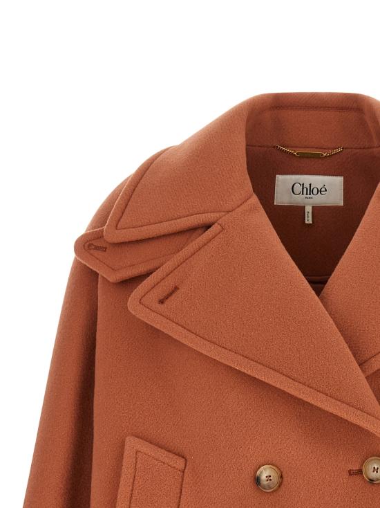 26FW 끌로에 패딩 더블 브레스트 코트  재킷 핑크색 - CHLOE