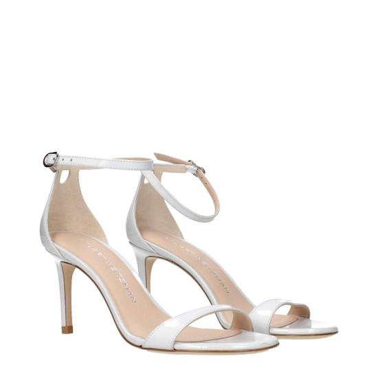  스튜어트 와이츠먼 샌들 가죽 스틸레토 힐  화이트 - STUART WEITZMAN