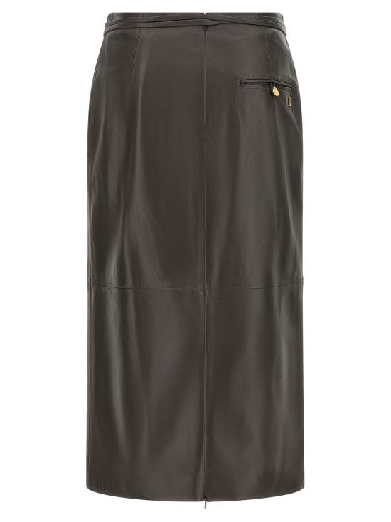 26FW 알베르타 페레티 스커트 가죽  갈색 - ALBERTA FERRETTI