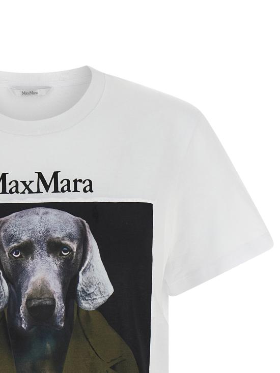 26FW 막스마라 탑 Mxmcalca 티셔츠 화이트 - MAX MARA