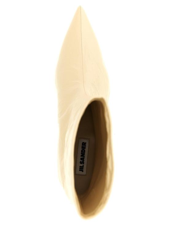  질샌더 부츠 질 샌더 송아지 가죽 앵클  베이지 - JIL SANDER