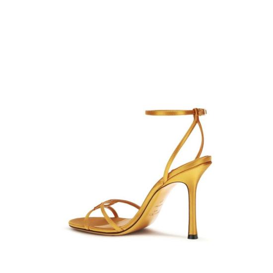  지미추 샌들 레오 스틸레토 힐  오렌지색 - JIMMY CHOO
