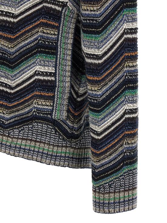 26FW 미소니 니트웨어 지그재그 가디건 스웨터 및 가디건 멀티컬러 - MISSONI